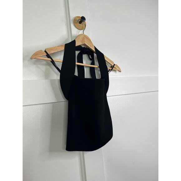 NEW Alice + Olivia Tamiko Convertible Black Sleeveless Halter Top Size: XS - Picture 3 of 7